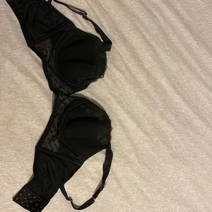 Black lace bra